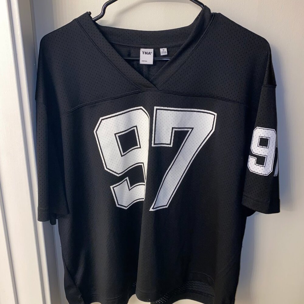 Aritzia Black Athleisure Jersey Top